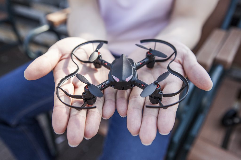 CoDrone in sitting in hands