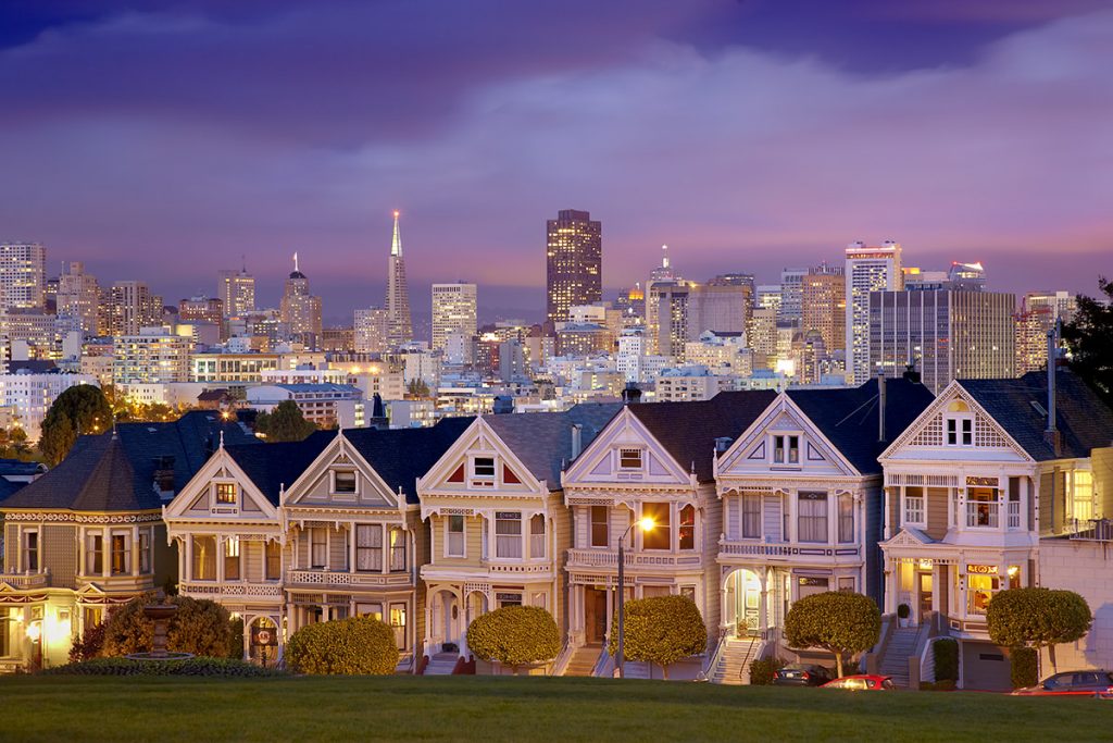 City Lights, Alamo Square, San Francisco, California